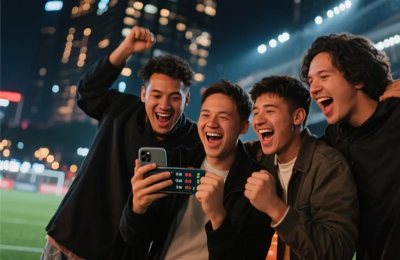 球迷於手機上查看即場數據