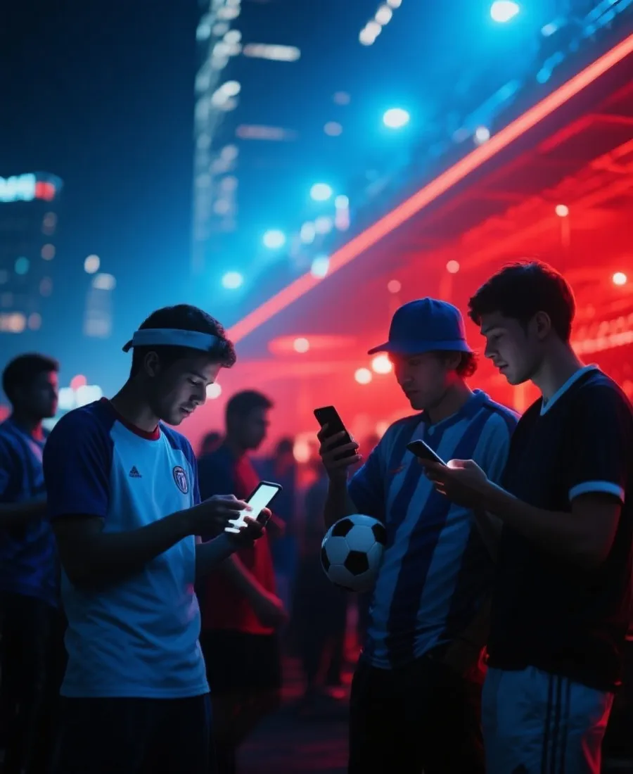 手機觀賽情境示意圖